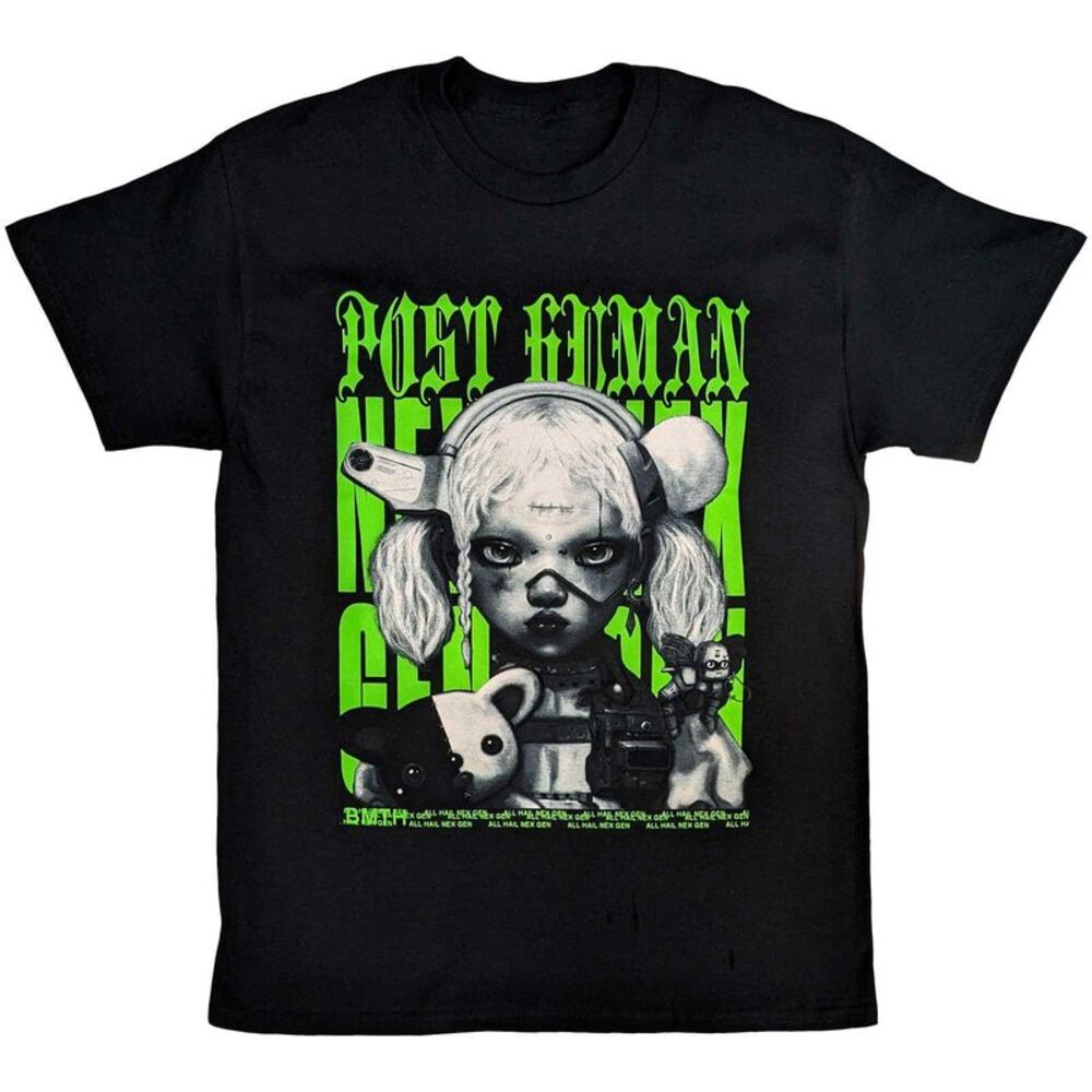 Bring Me The Horizon Unisex Adult Next Gen Cotton T-Shirt / Black/Green